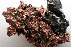 Silver on Copper with Epidote