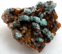 Rosasite and Selenite on Dolomite 1